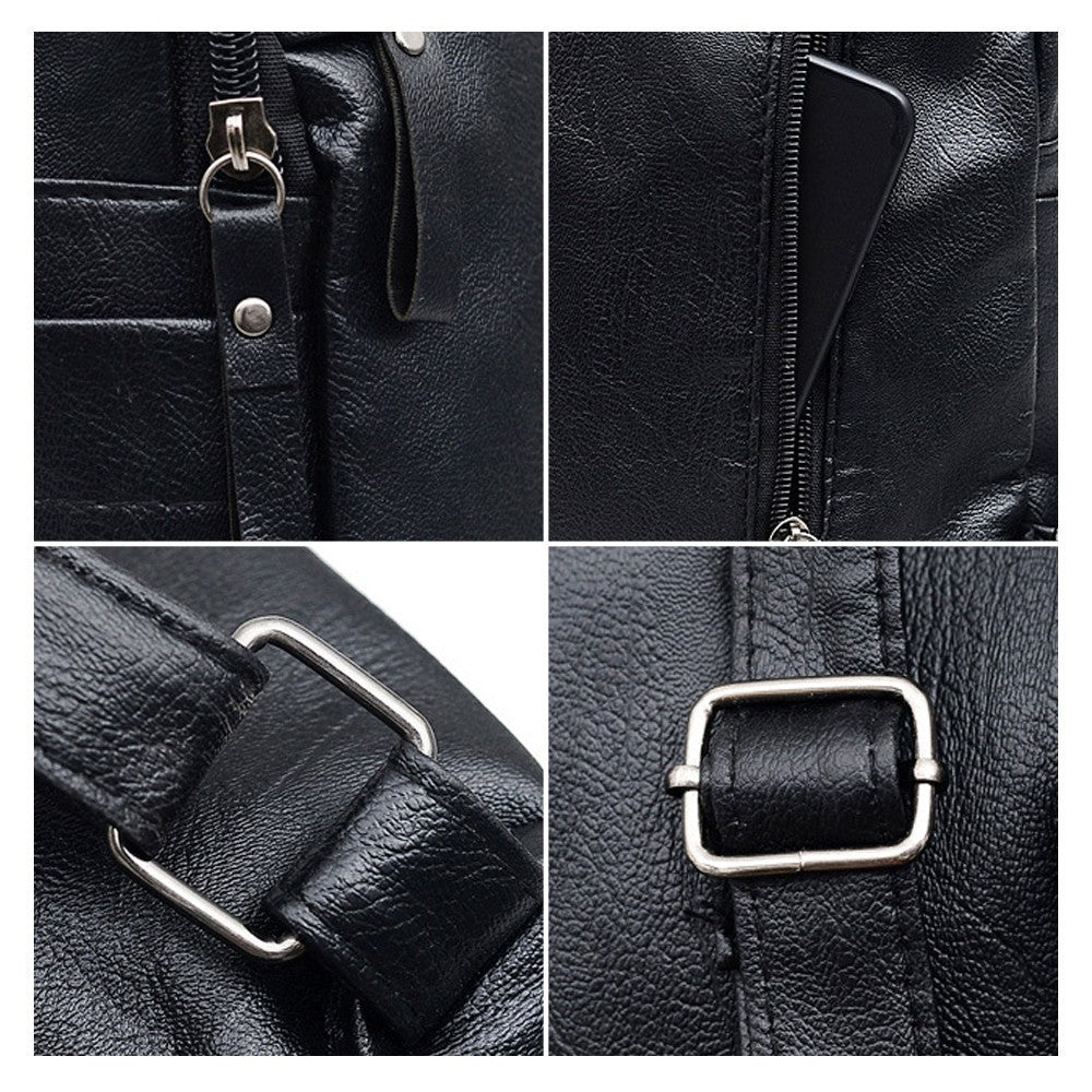 High Quality PU Leather Women Backpack Fashion Solid School Bags For Teenager Girls Large Capacity Casual Women Black Backpacks High Quality PU Leather Women Backpack Fashion Solid School Bags For Teenager Girls Large Capacity Casual Women Black Backpacks